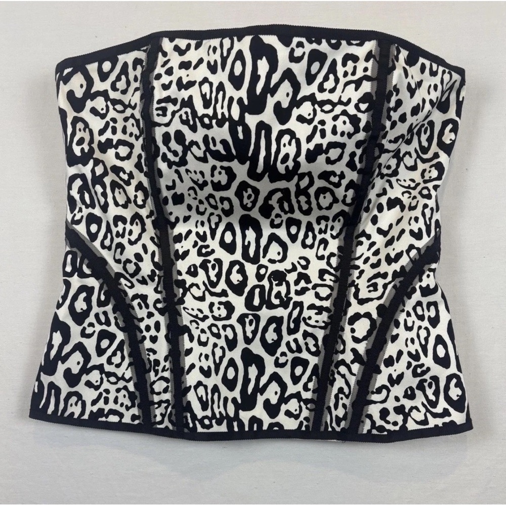 White House Black Market Black and White Animal Print Camisole